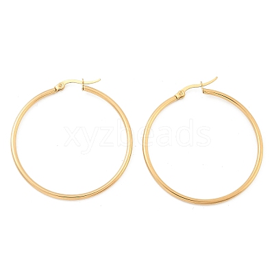 Ion Plating(IP) 304 Stainless Steel Hoop Earrings EJEW-N0016-11G-G-1