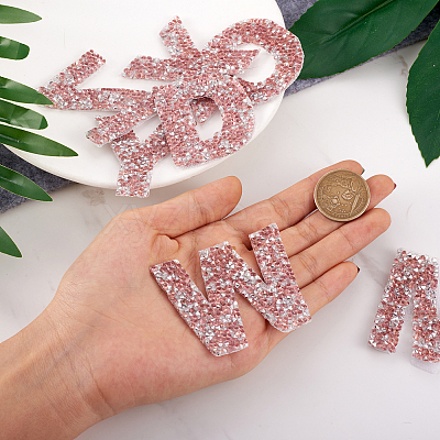 Alphabet Rhinestone Patches FW-TAC0001-01C-1