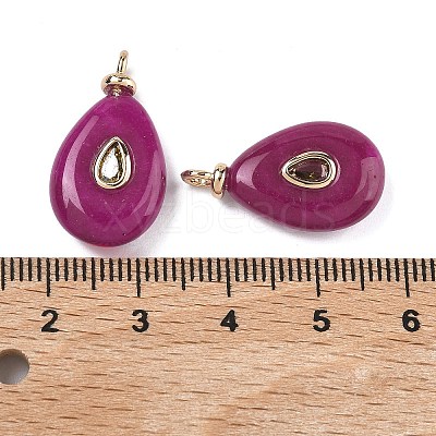 Dyed Natural White Jade Pendants KK-C251-01A-04-1