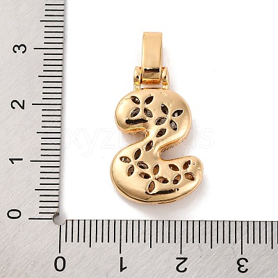 Brass Micro Pave Cubic Zirconia Pendants KK-C076-29S-G01-1