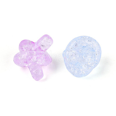 Transparent Crackle Acrylic Beads CACR-T002-01M-1