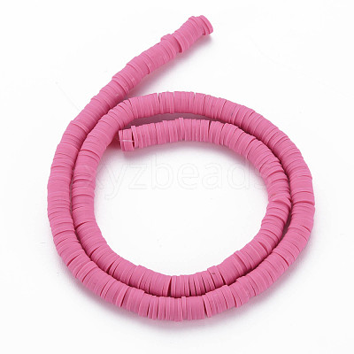 Handmade Polymer Clay Beads Strands CLAY-R089-6mm-051-1