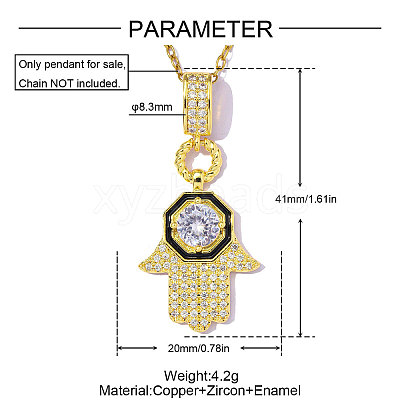 Brass Micro Pave Clear AB Cubic Zirconia Pendants CU-OY001-73G-1