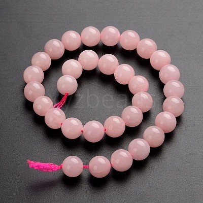 Round Natural Rose Quartz Gemstone Bead Strands G-J333-02-12mm-1