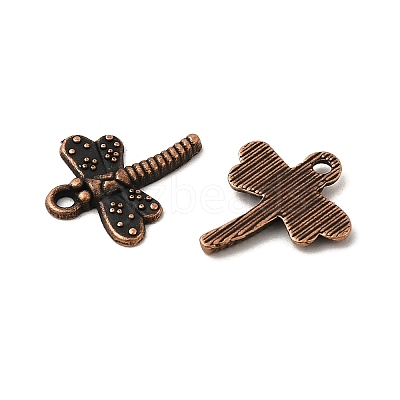 Tibetan Style Dragonfly Alloy Pendants TIBEP-A718-R-NR-1