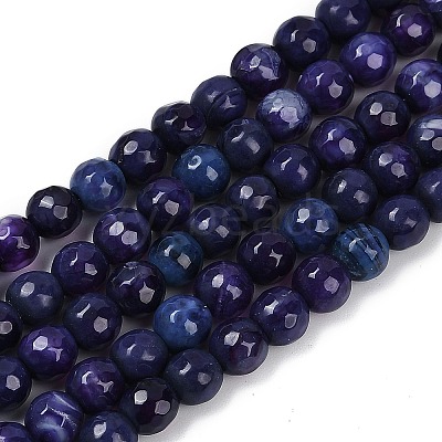 Natural Fire Crackle Agate Beads Strands G-C082-A01-34-1