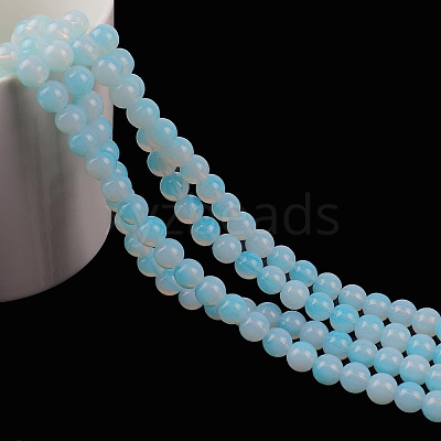 Imitation Jade Plastic Beads KY-WH0035-10P-1