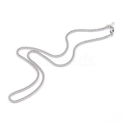 Non-Tarnish 304 Stainless Steel Diamond Cut Cuban Link Chain Necklaces NJEW-JN03368-03-1