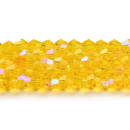 Transparent Electroplate Glass Beads Strands EGLA-A039-T3mm-L22-1