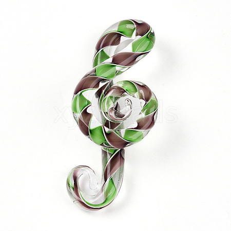 Handmade Lampwork Big Pendants LAMP-T023-07C-1