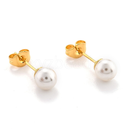 Plastic Imitation Pearl Stud Earrings STAS-D0001-03-G-A-1