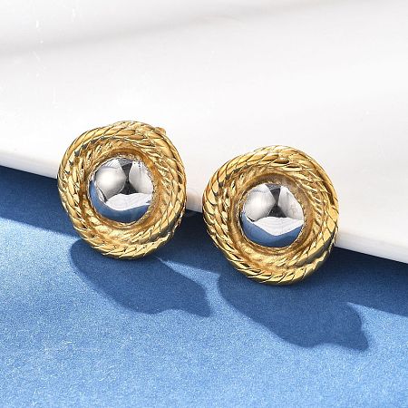 304 Stainless Steel Stud Earrings EJEW-D319-10G-1