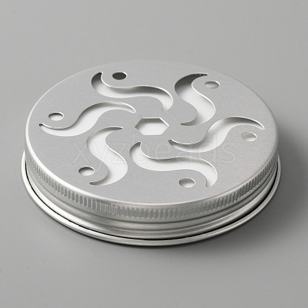 Aluminium Hollow Candle Canister Lids AJEW-WH0312-57B-1