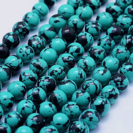 Synthetic Turquoise Beads Strands G-F531-6mm-J01-1