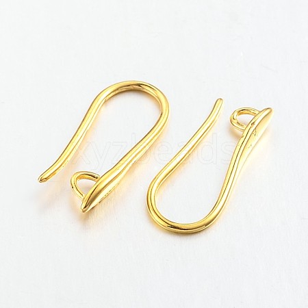 Brass Earring Hooks for Earring Designs X-KK-M142-02G-RS-1