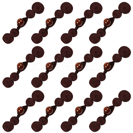 12Pcs Polyester Resin Cheongsam Buckle for Chinese Formal Dress DIY-CY0001-86D-1