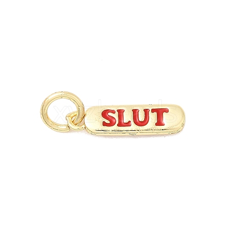Brass Enamel Charms KK-P338-01G-A02-1