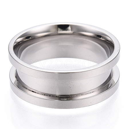 201 Stainless Steel Grooved Finger Ring Settings RJEW-TAC0017-8mm-02A-1
