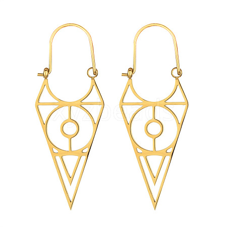 Bohemian Style 304 Stainless Steel Triangle Hoop Earrings FS-WG1E45B-03-1