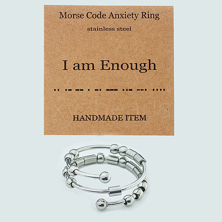 304 Stainless Steel Rotating Cuff Rings FS-WG14209-01-1