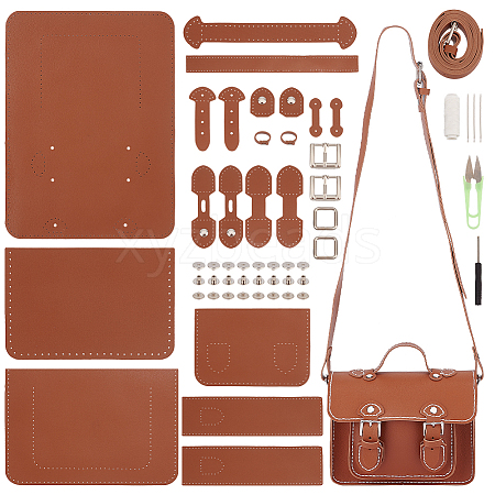 DIY Imitation Leather Satchel Making Kits DIY-WH0399-06A-1