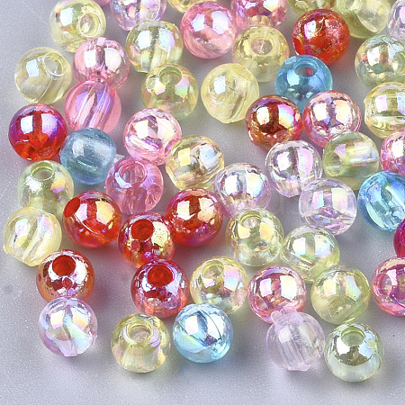 Transparent Plastic Beads OACR-S026-6mm-M-1