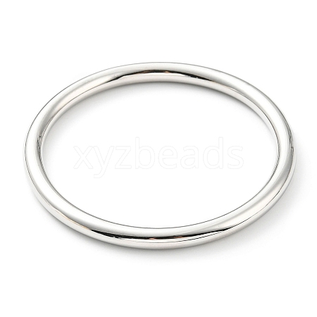 304 Stainless Steel Simple Thin Plain Bangle for Women BJEW-B064-02P-1