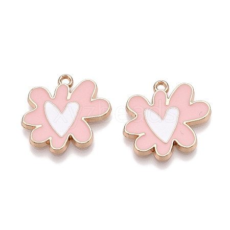 Rack Plating Alloy Enamel Pendants ENAM-N056-344D-1