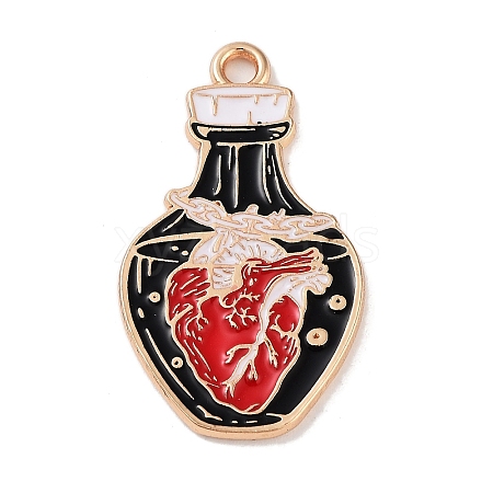 Halloween Alloy Enamel Pendants X-FIND-B036-04E-1