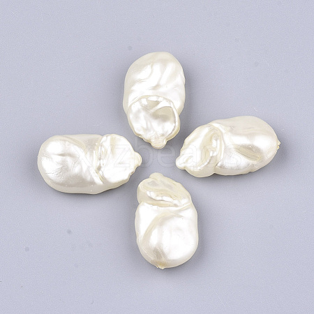 ABS Plastic Imitation Pearl Beads X-OACR-T006-229B-1