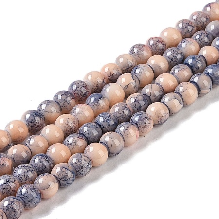 Baking Paint Glass Bead Strands GLAA-H031-01B-11-1