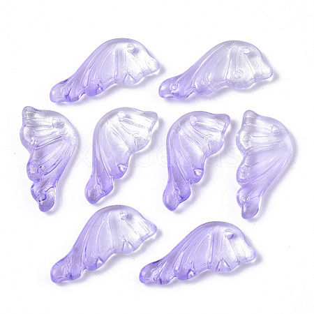 Transparent Spray Painted Glass Pendants GLAA-S190-010A-05-1