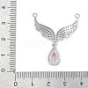 Rack Plating Brass Micro Pave Cubic Zirconia Pendants KK-U035-02P-3