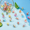 96Pcs 12 Colors Clear Glass Pendants FIND-ME0003-40-5
