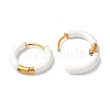 304 Stainless Steel & Enamel Hoop Earrings for Women EJEW-S237-13B-2