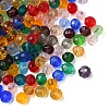 Faceted Rondelle Transparent Glass Beads GLAA-YW0001-84A-2