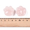 Natural Rose Quartz Cat Paw Print Figurines DJEW-N003-03I-3