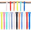 CRASPIRE 60Pcs 12 Colors Silicone Zip Ties AJEW-CP0005-32-1