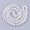 Electroplate Glass Beads Strands X-EGLA-T018-01-C04-2