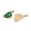 Natural Green Onyx Agate(Dyed & Heated) Pendants KK-U043-52G-01-2