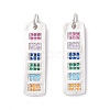 Brass Micro Pave Colorful Cubic Zirconia Pendants KK-B048-01P-1