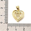 Rack Plating Brass Micro Pave Cubic Zirconia Pendants KK-L226-101G-H-3