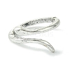 Snake Alloy Open Cuff Rings RJEW-K275-70AS-2