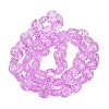 Electroplate Baking Paint Transparent Glass Beads Strands GL-CBA17FF-02-4