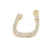 Rack Plating Brass Micro Pave Clear Cubic Zirconia Pendants KK-A224-03L-G-1