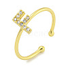 Rack Plating Brass Open Cuff Rings for Women RJEW-F162-02G-F-1