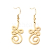 304 Stainless Steel Knot Dangle Earrings for Women EJEW-P222-05G-1