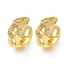 Rack Plating Brass Micro Pave Clear Cubic Zirconia Cuff Earrings EJEW-H147-11G-4