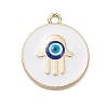 Evil Eye Style Alloy Enamel Pandants ENAM-K068-01G-04-1