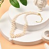 Natural Pearl & Baroque Pearl Keshi Pearl Beads Bib Necklace for Teen Girl Women NJEW-JN03714-2
